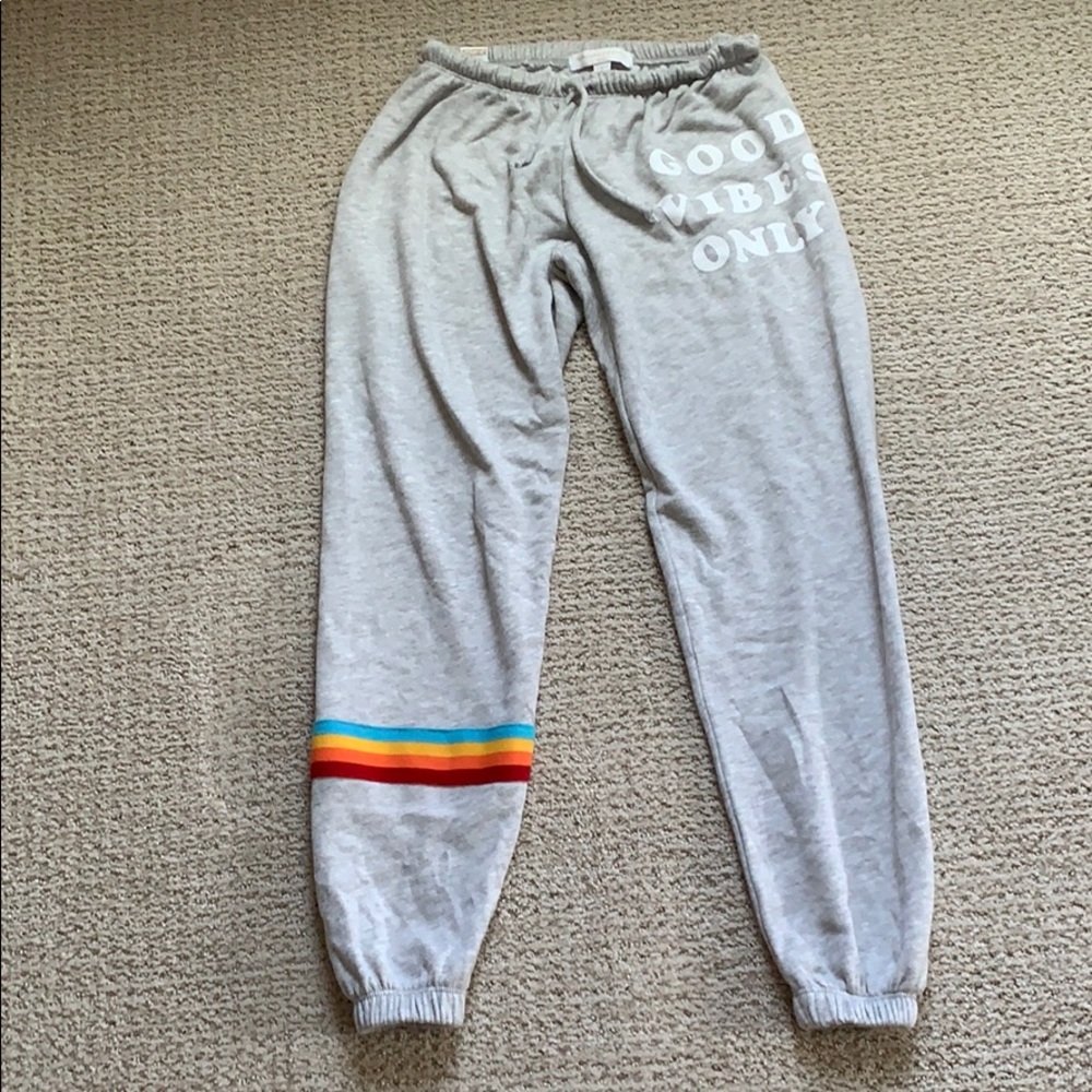 Spiritual Gangster Rainbow Stripe Jogger Sweatpant